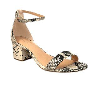 Madden Girl ILEANA Women's Comfort Block Heel Dress Sandals Natural Snake Size 9